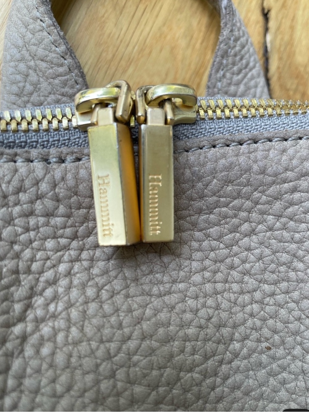 Hammitt Beige Leather Backpack with Gold Hardware and Red Interior - Picture 7 of 9